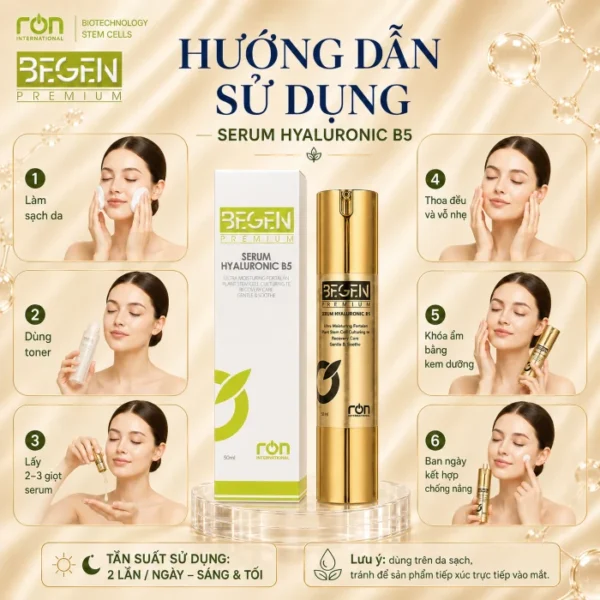 Tinh chất dưỡng ẩm Begen Premium Hyaluronic B5 Serum - Ảnh 3
