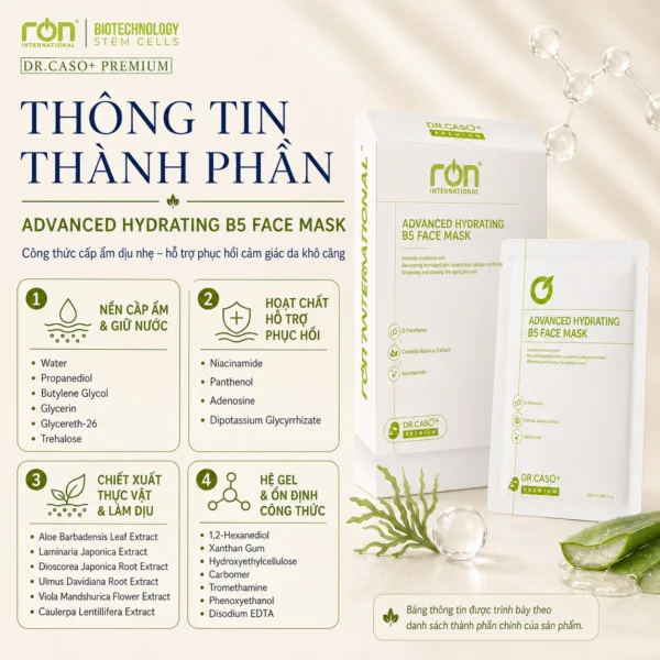 Mặt nạ giấy B5 cấp ẩm Advanced Hydrating B5 Face Mask - Ảnh 6