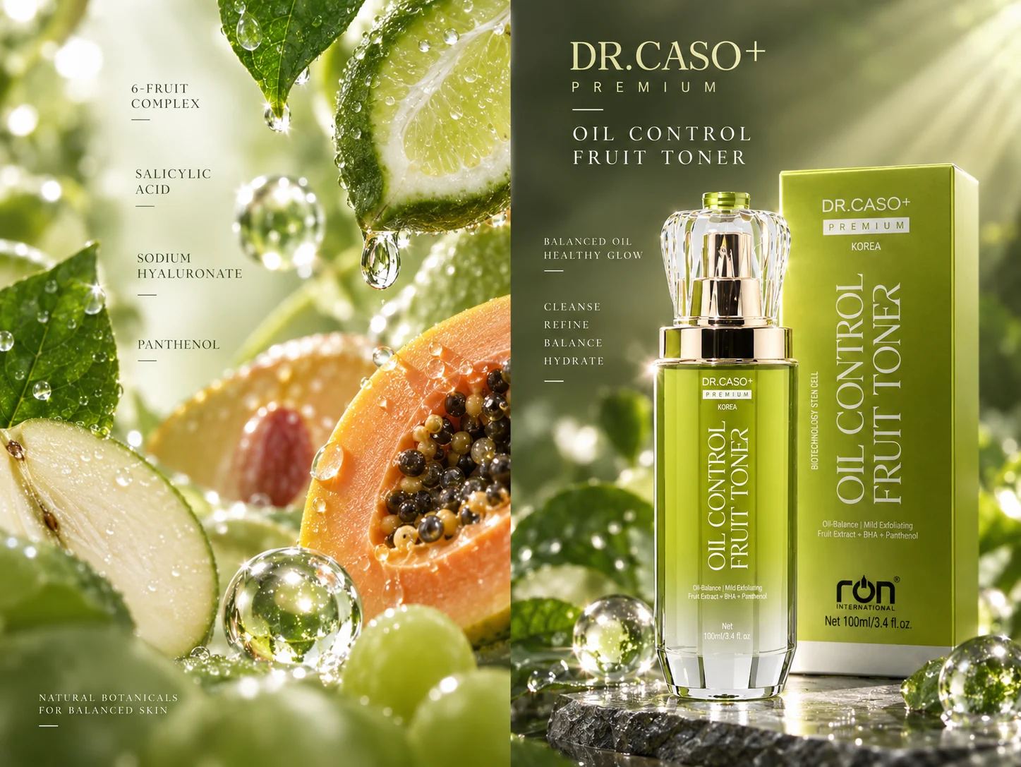 Nước hoa hồng DR.CASO+ PREMIUM® Oil Control Fruit Toner - Ảnh 10