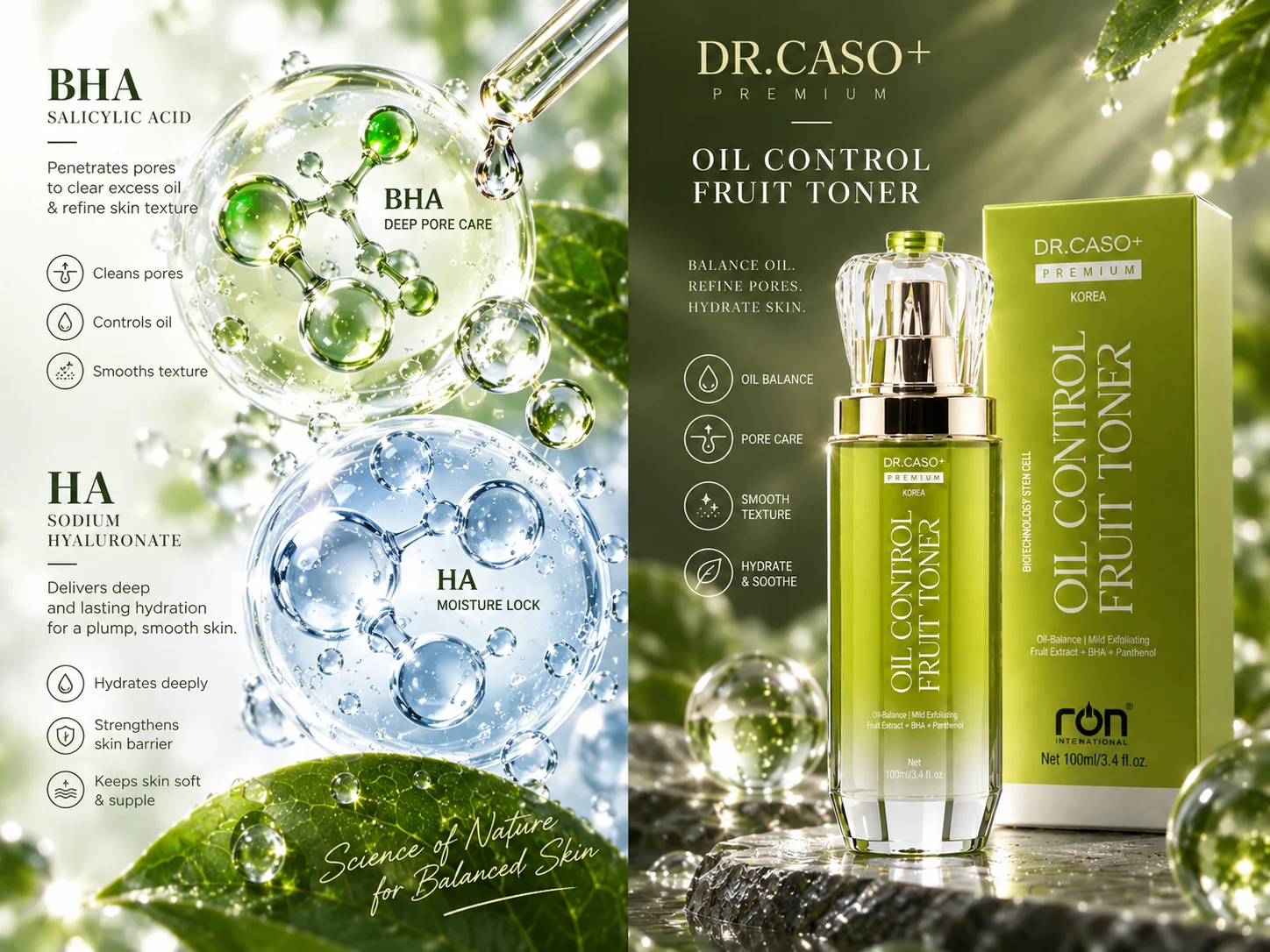 Nước hoa hồng DR.CASO+ PREMIUM® Oil Control Fruit Toner - Ảnh 9